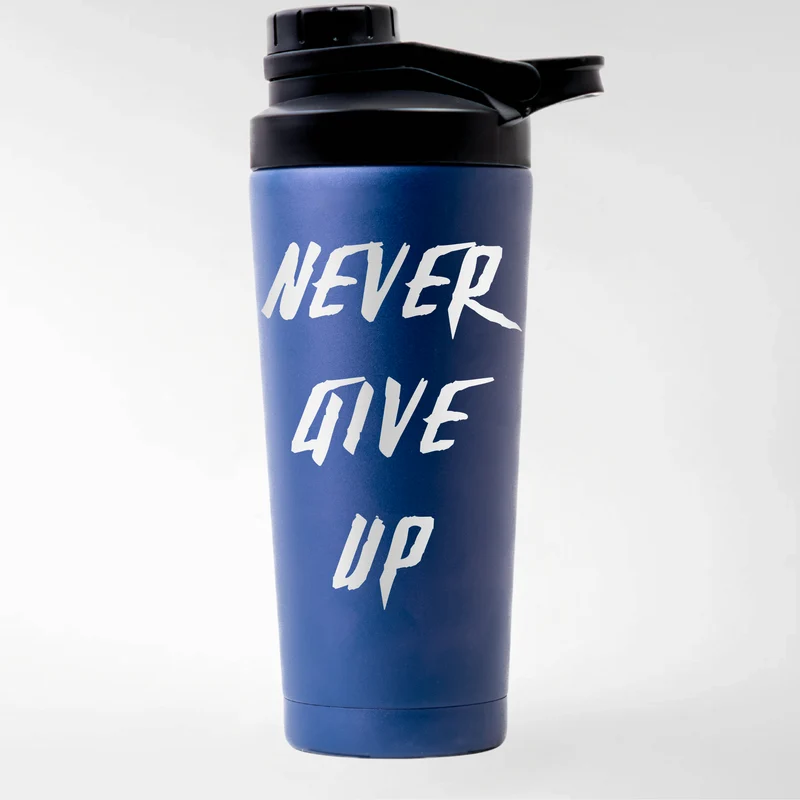 NEVER GIVE UP - EDELSTAHL SHAKER
