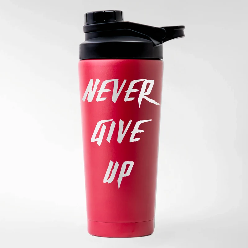 NEVER GIVE UP - EDELSTAHL SHAKER
