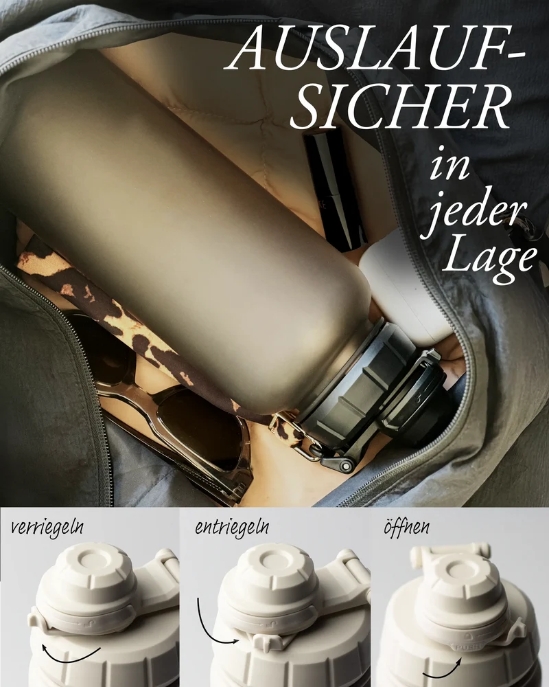 TRINKFLASCHE MIT STROHHALM
