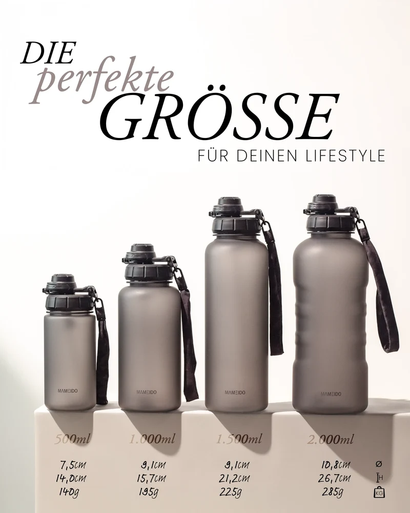 TRINKFLASCHE MIT STROHHALM