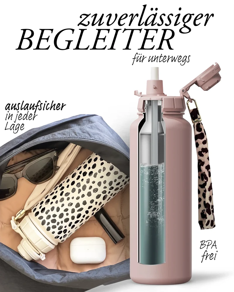 THERMOSFLASCHE MIT STROHHALM