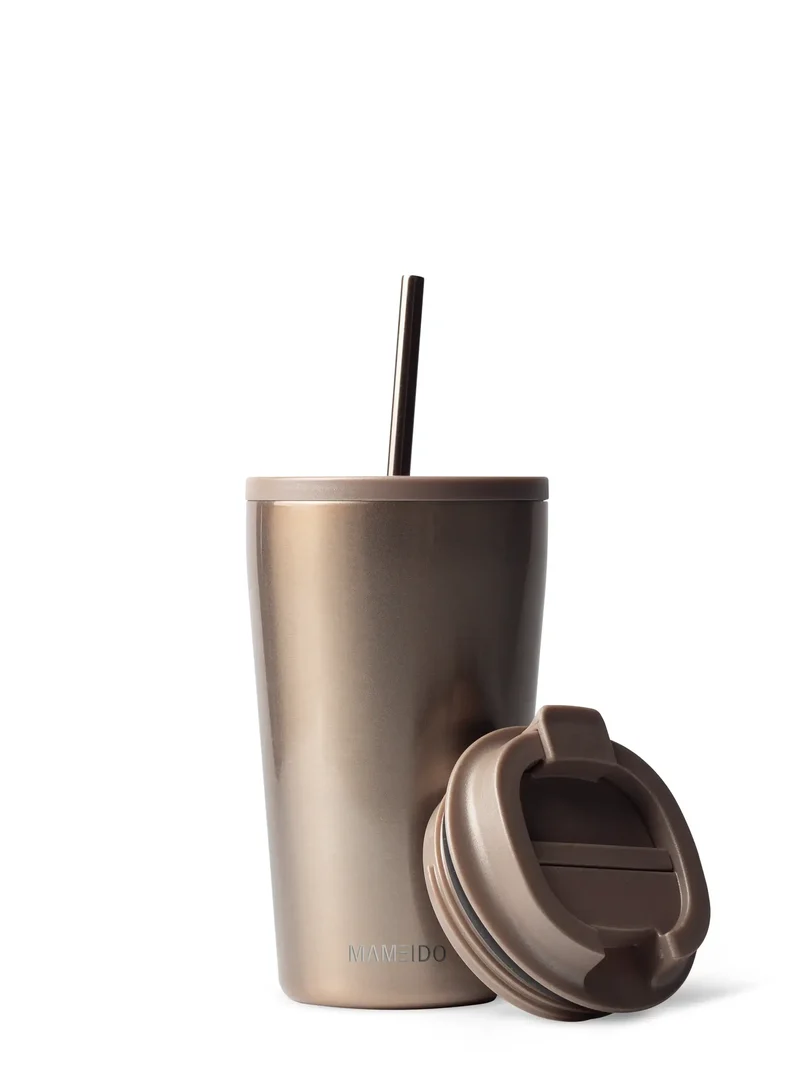 THERMOBECHER MIT STROHHALM
