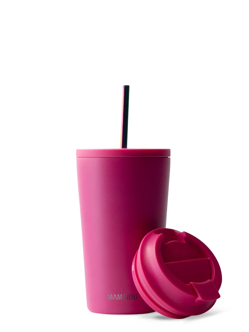 THERMOBECHER MIT STROHHALM
