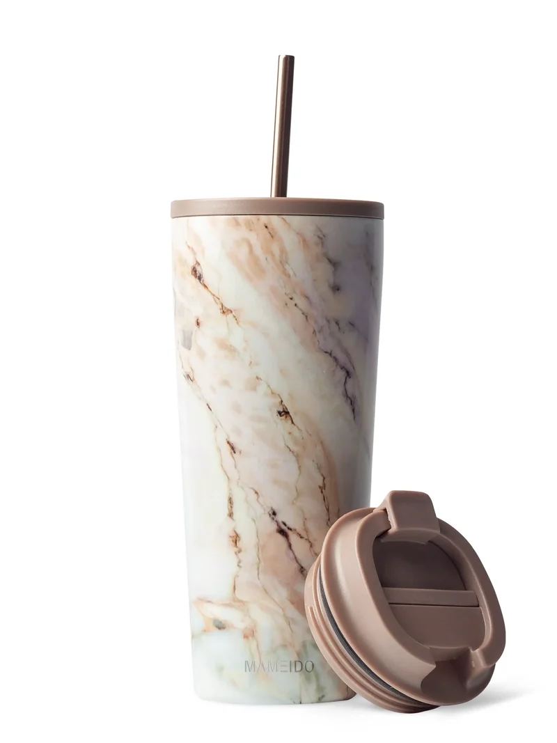 THERMOBECHER MIT STROHHALM