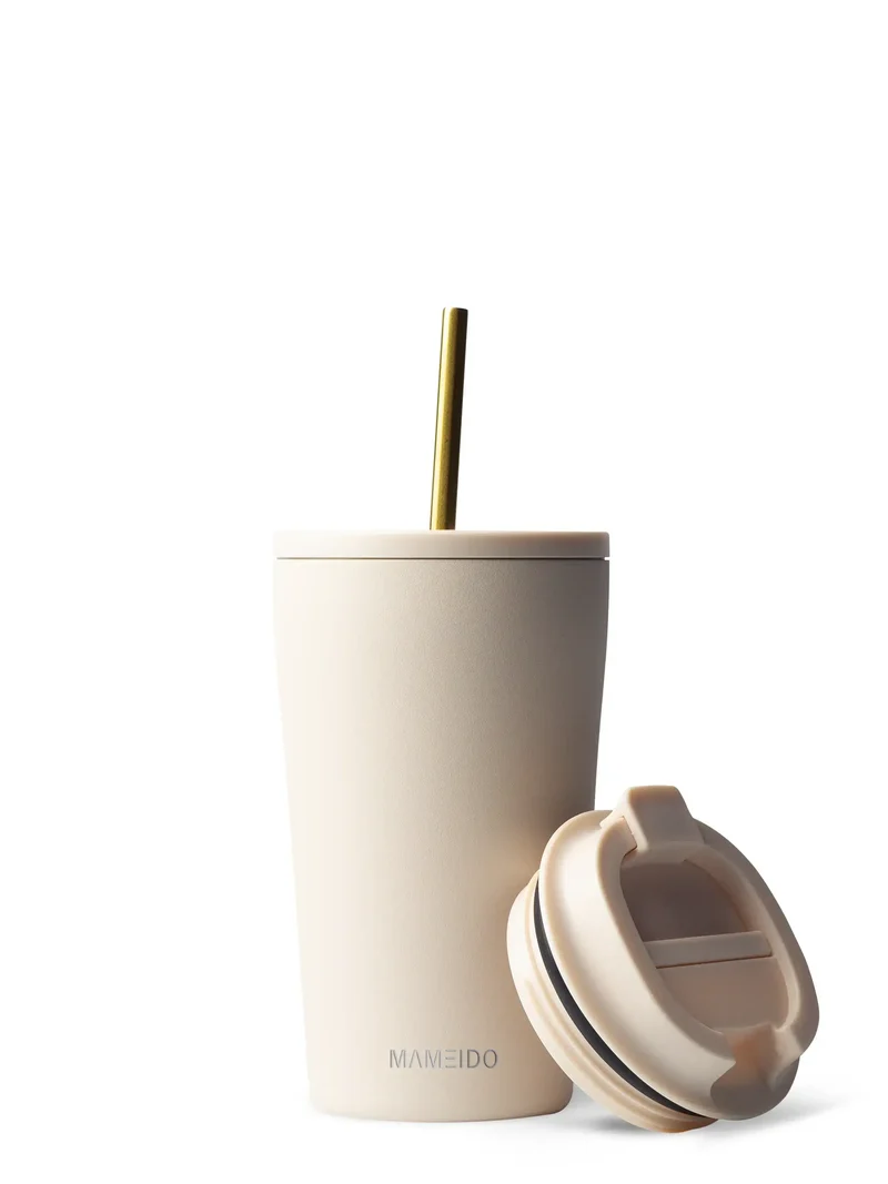 THERMOBECHER MIT STROHHALM