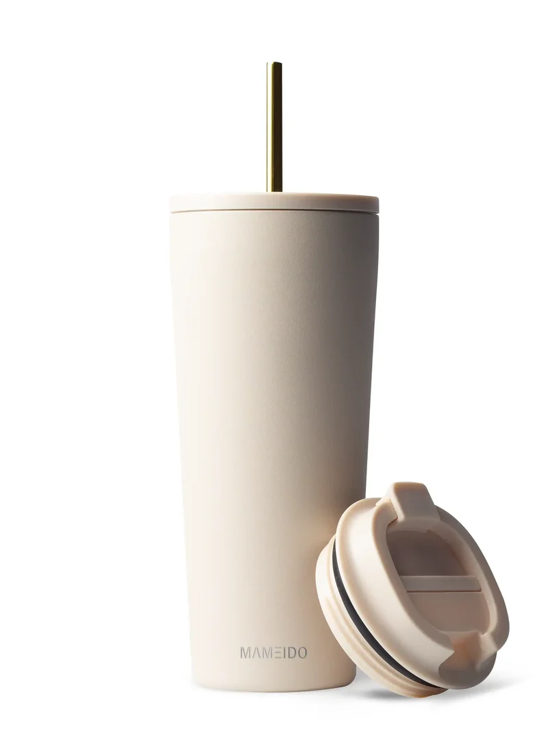 THERMOBECHER MIT STROHHALM