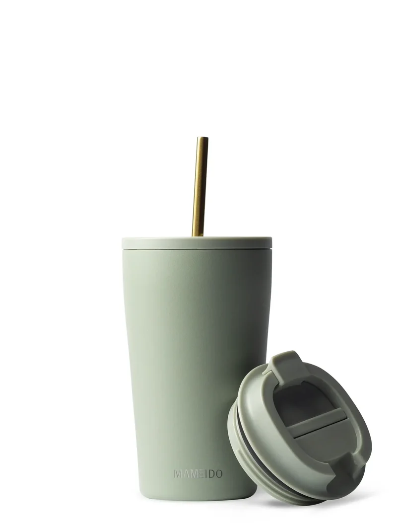 THERMOBECHER MIT STROHHALM