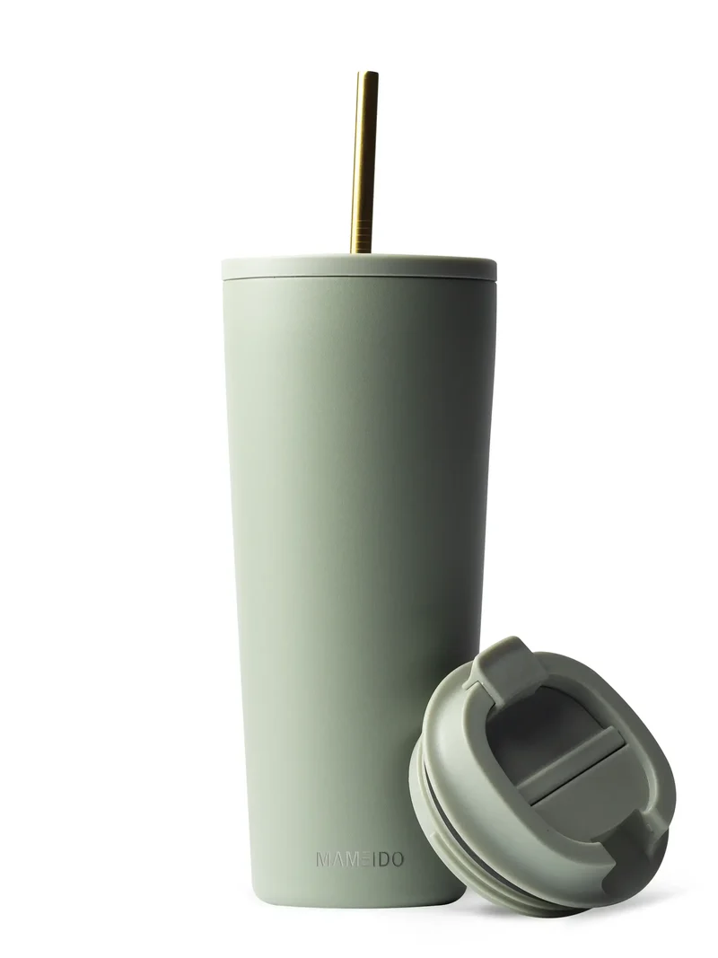 THERMOBECHER MIT STROHHALM