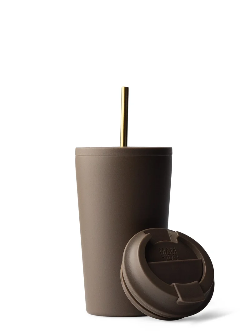 THERMOBECHER MIT STROHHALM