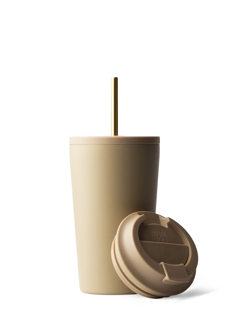 THERMOBECHER MIT STROHHALM