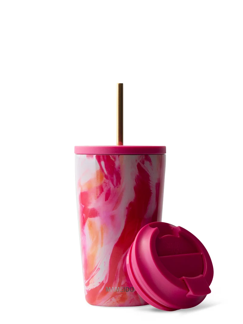 THERMOBECHER MIT STROHHALM