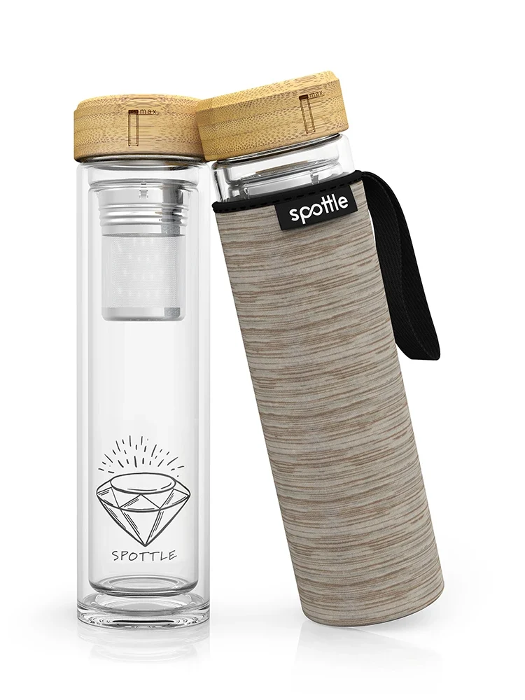Teeflasche aus Glas 450 ml