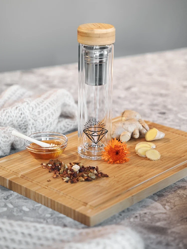 Teeflasche aus Glas 450 ml
