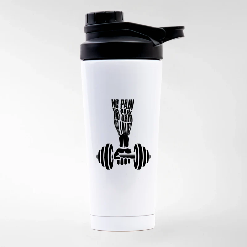 NO PAIN NO GAIN - EDELSTAHL SHAKER