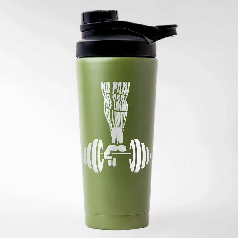 NO PAIN NO GAIN - EDELSTAHL SHAKER