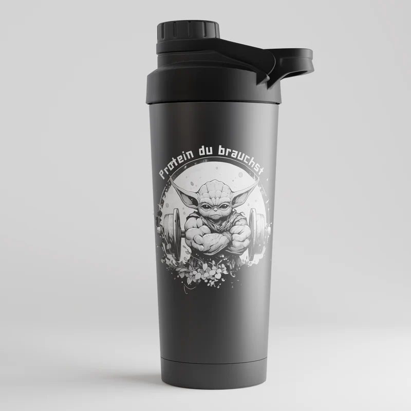 PROTEIN DU BRAUCHST - EDELSTAHL SHAKER