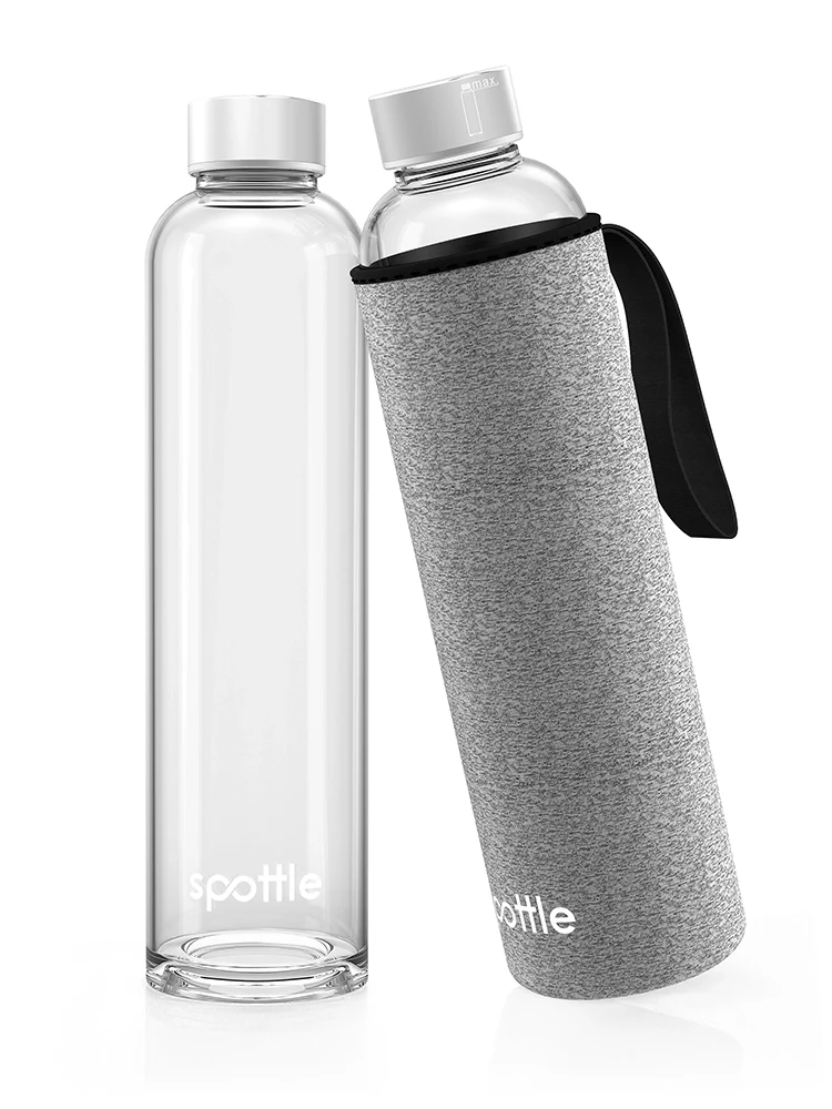Trinkflasche Glas mit Neoprenhülle – 750 ml