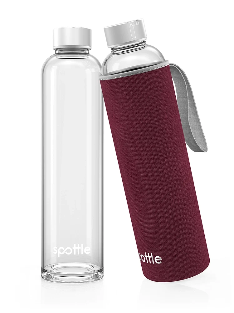Trinkflasche Glas mit Neoprenhülle – 750 ml