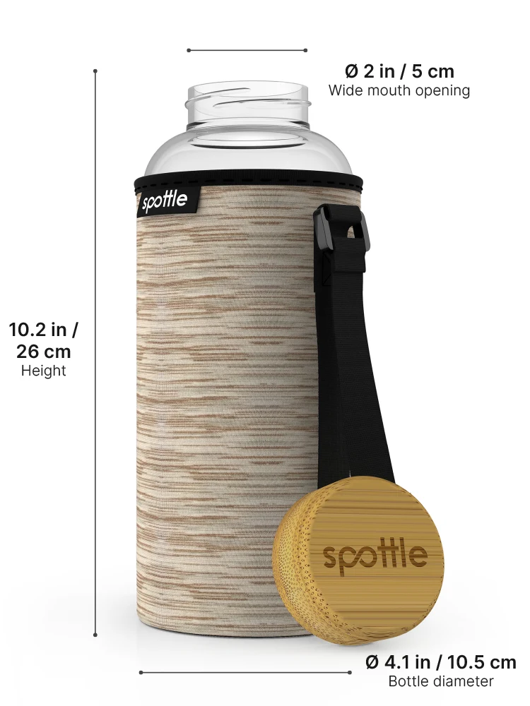 Trinkflasche aus Glas 1.5 Liter