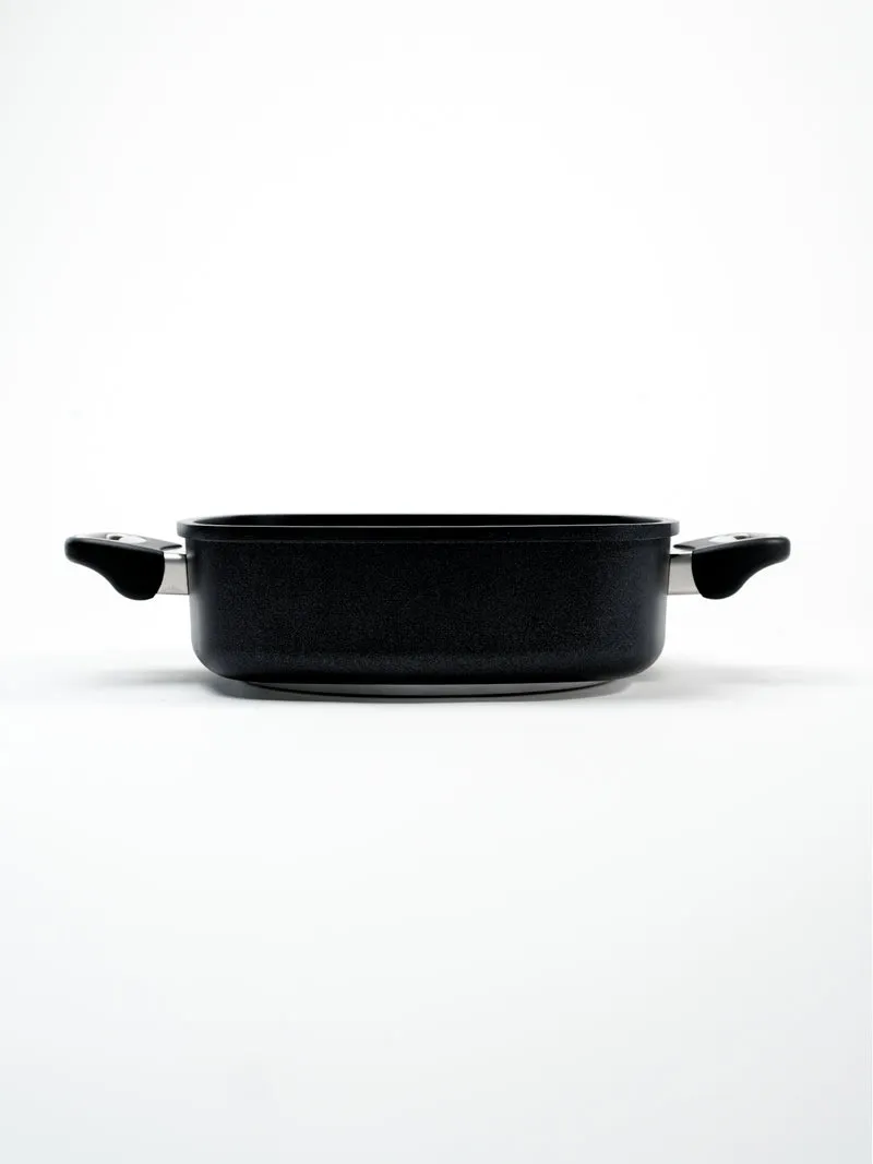 Der Klassiker - Kochset, 3 - tlg., eckiger Bräter, 28x28cm, Bratpfanne 28 cm