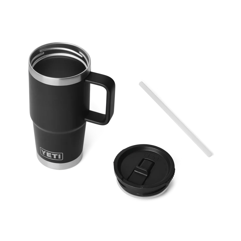 RAMBLER 20 OZ TRAVEL STRAW MUG Reisebecher BLACK