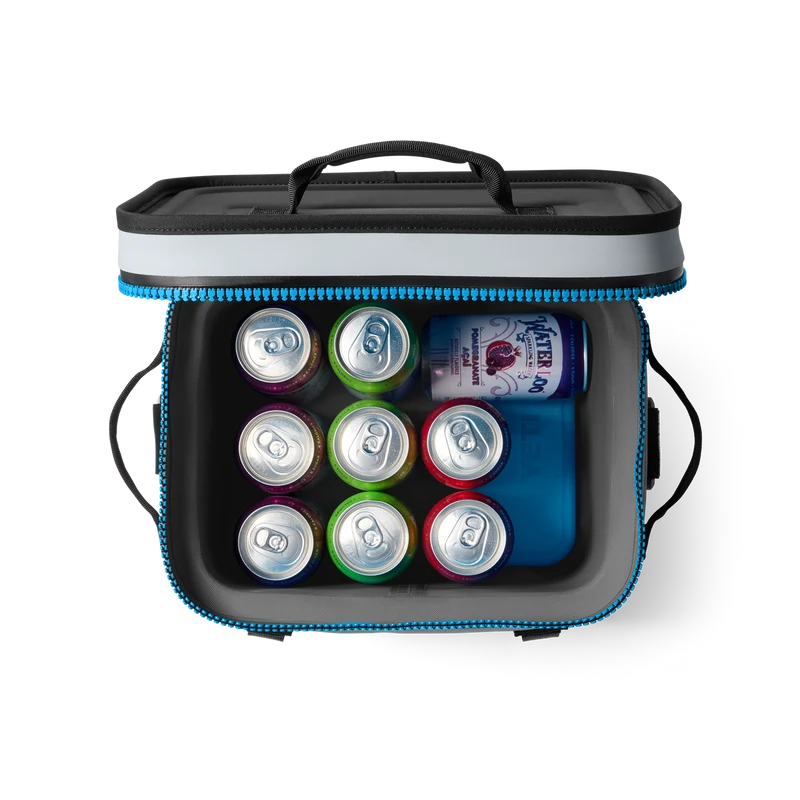 HOPPER FLIP 12 Klassische Kühltasche Top Seller mit Schulter Gurt FOG GREY/BLUE