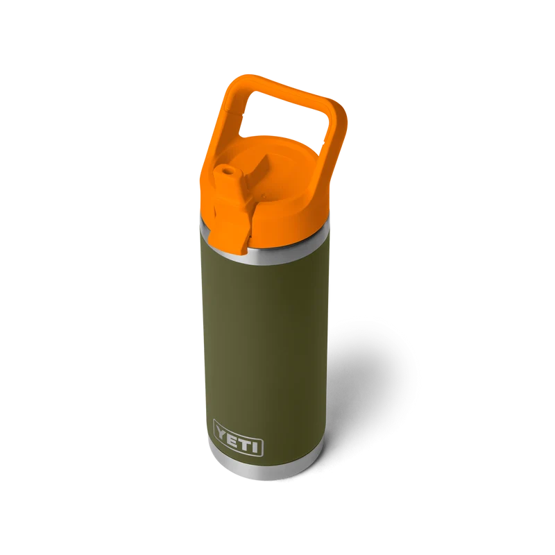 RAMBLER 18 OZ COLOR STRAW BOTTLE Flasche OLIVE/KING CRAB ORANGE