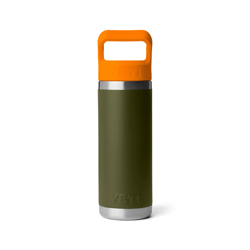 RAMBLER 18 OZ COLOR STRAW BOTTLE Flasche OLIVE/KING CRAB ORANGE