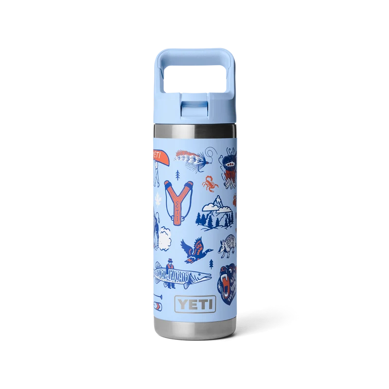 RAMBLER 18 OZ COLOR STRAW BOTTLE Flasche BIG SKY SUMMER CAMP