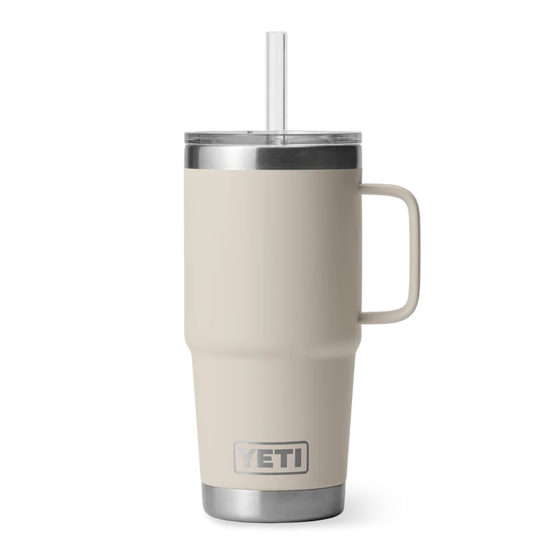 RAMBLER 25 OZ STRAW MUG Trinkbecher CAPE TAUPE
