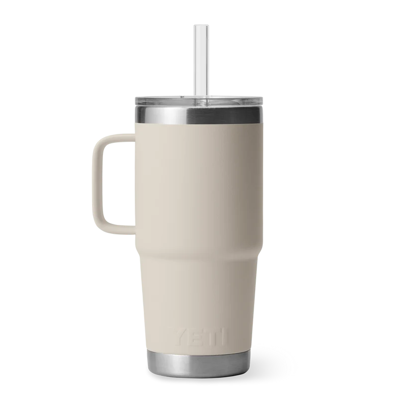 RAMBLER 25 OZ STRAW MUG Trinkbecher CAPE TAUPE