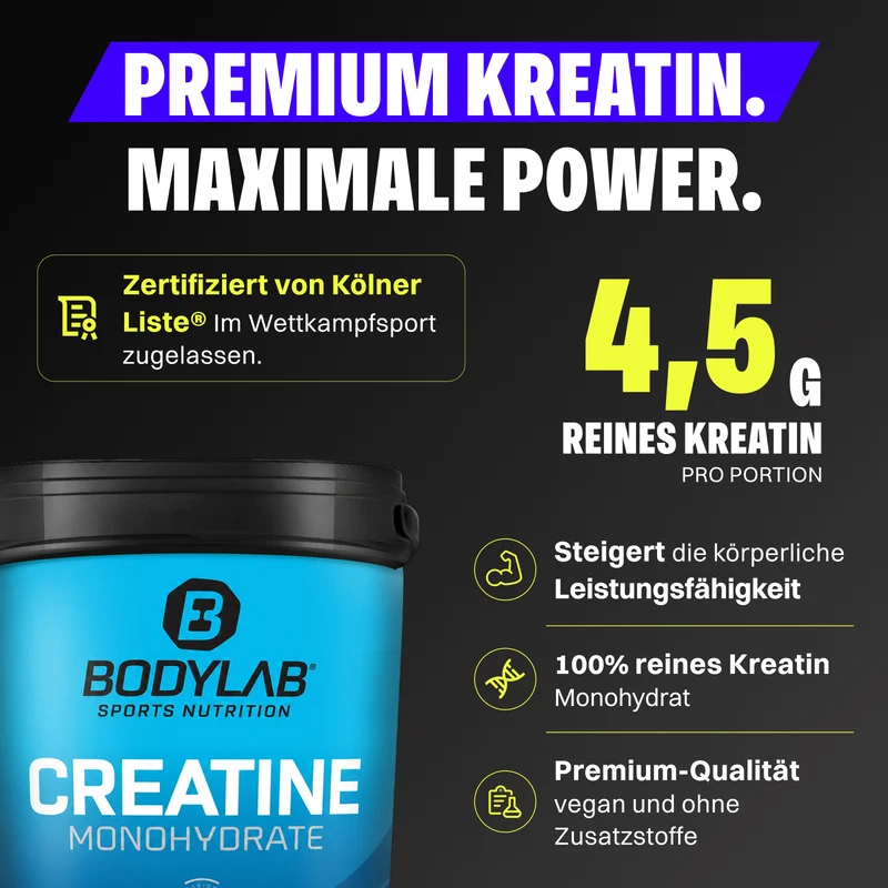 Creatine Monohydrate - 100% Pure Powder (2x1000g)
