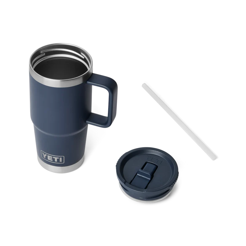 RAMBLER 20 OZ TRAVEL STRAW MUG Reisebecher NAVY