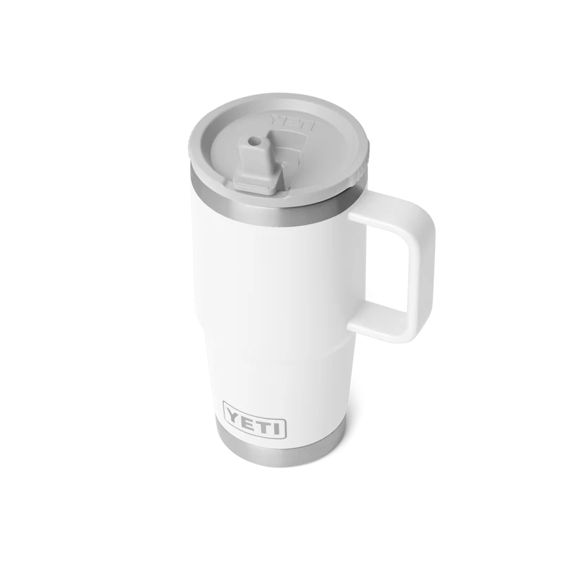 RAMBLER 20 OZ TRAVEL STRAW MUG Reisebecher WHITE