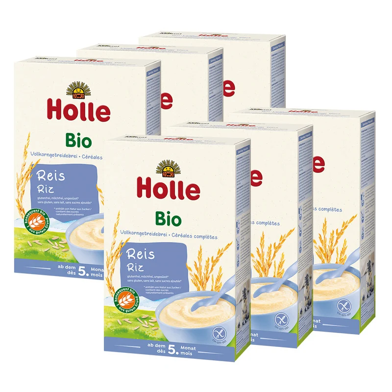 6 x Bio-Vollkorngetreidebrei Reis ab dem 5. Monat (6x250g)