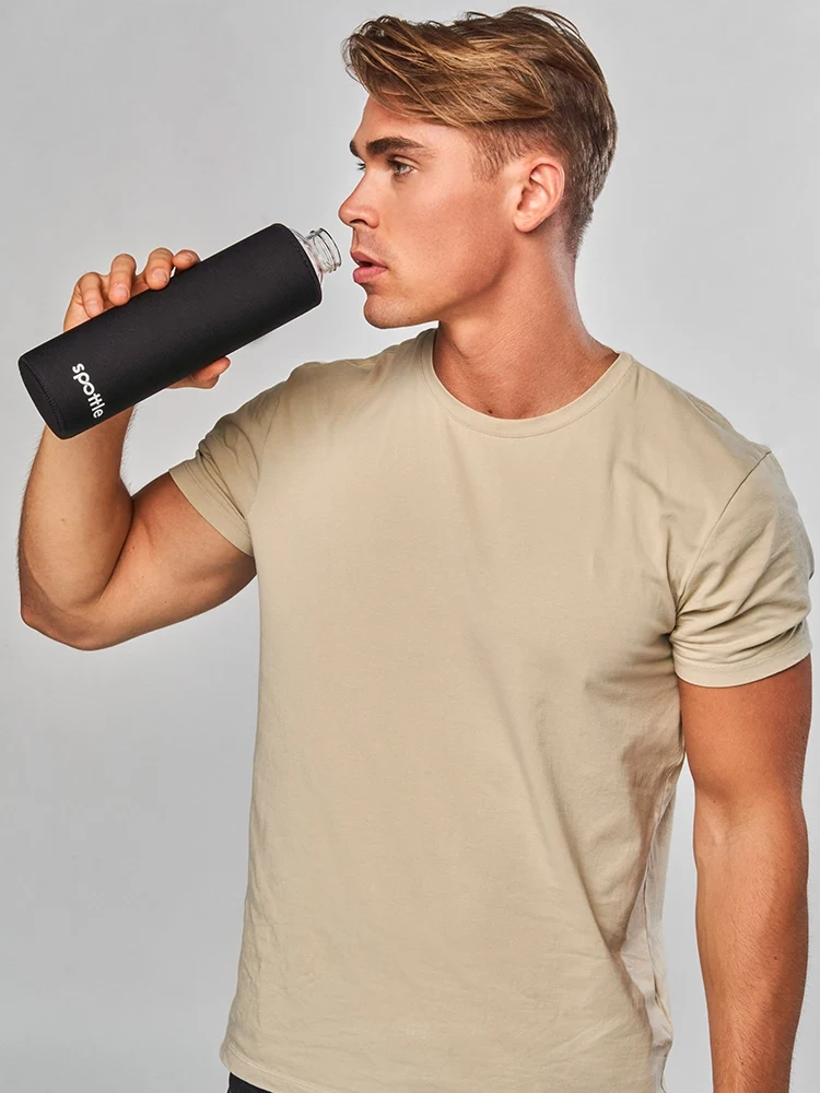 Trinkflasche Glas mit Neoprenhülle – 1 Liter