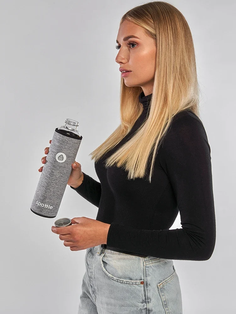 Trinkflasche Glas mit Neoprenhülle – 750 ml