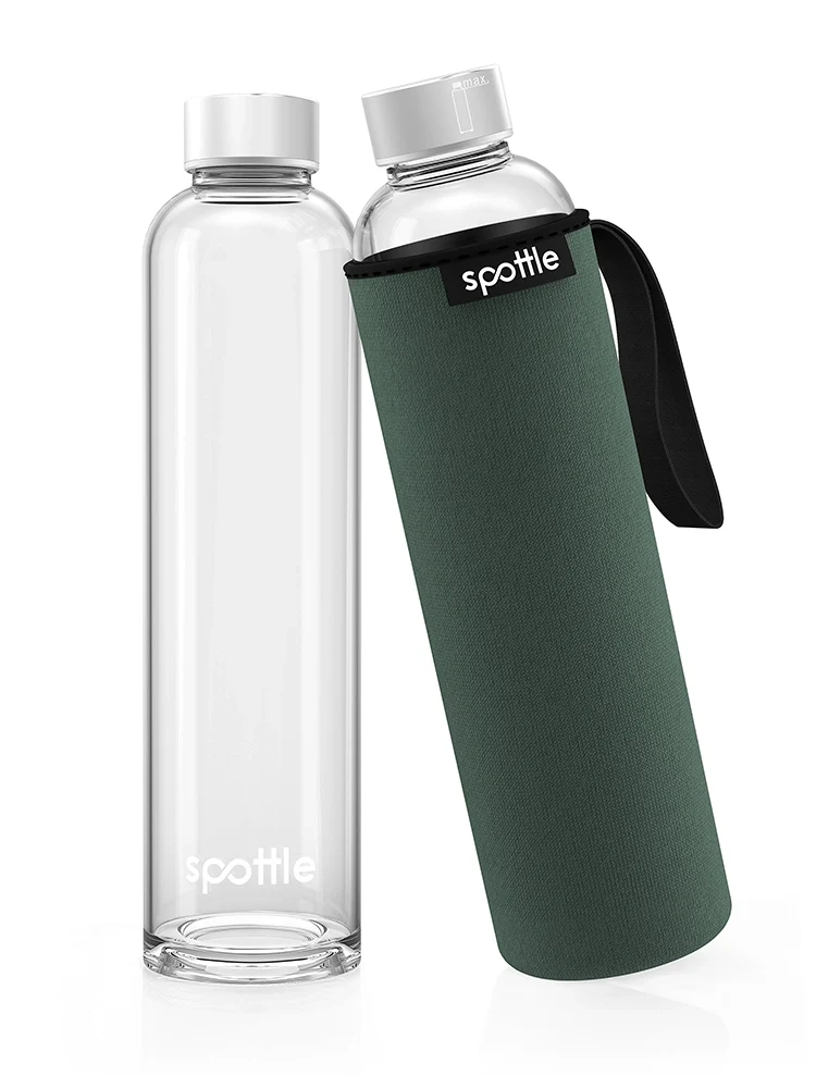 Trinkflasche Glas mit Neoprenhülle – 750 ml