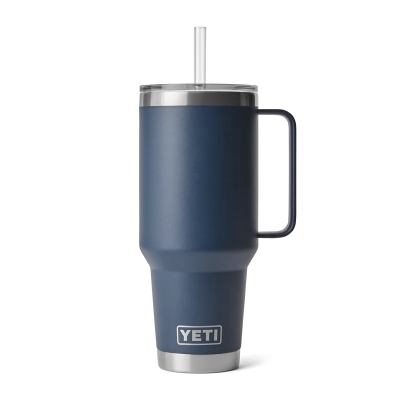 RAMBLER 42 OZ STRAW MUG Trinkbecher NAVY