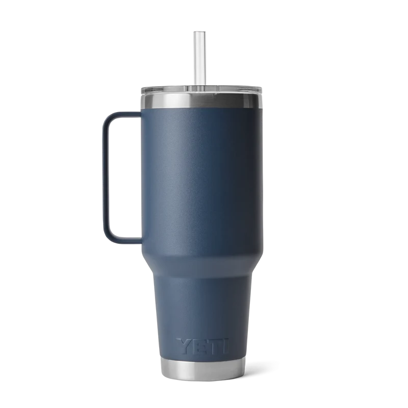 RAMBLER 42 OZ STRAW MUG Trinkbecher NAVY