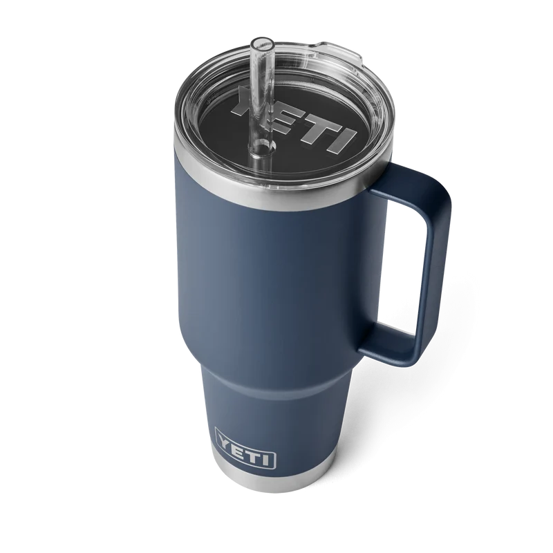 RAMBLER 42 OZ STRAW MUG Trinkbecher NAVY