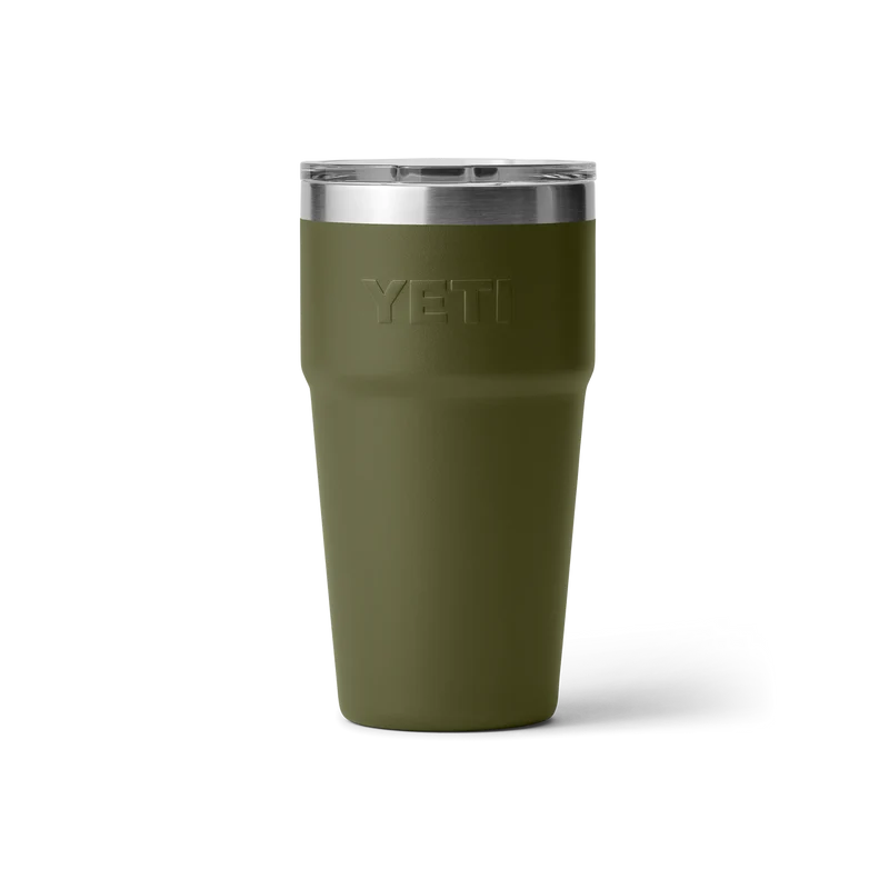 RAMBLER 20 OZ STACKABLE CUP Stapelbarer Becher OLIVE/KING CRAB ORANGE