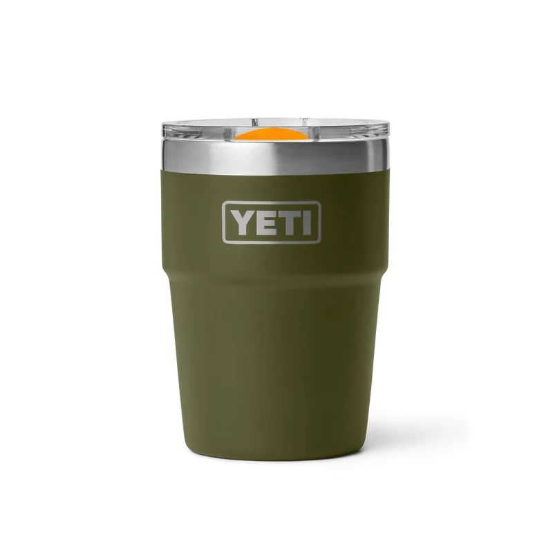 RAMBLER 16 OZ STACKABLE CUP Stapelbarer Becher OLIVE/KING CRAB ORANGE