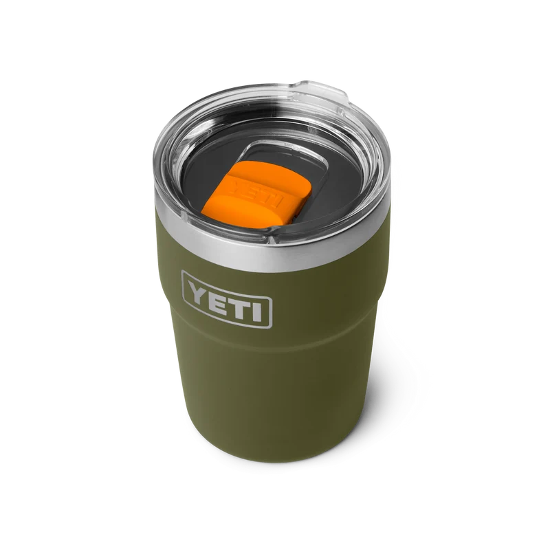 RAMBLER 16 OZ STACKABLE CUP Stapelbarer Becher OLIVE/KING CRAB ORANGE