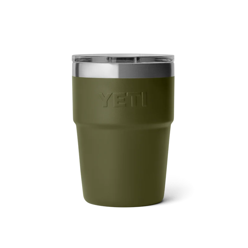 RAMBLER 16 OZ STACKABLE CUP Stapelbarer Becher OLIVE/KING CRAB ORANGE