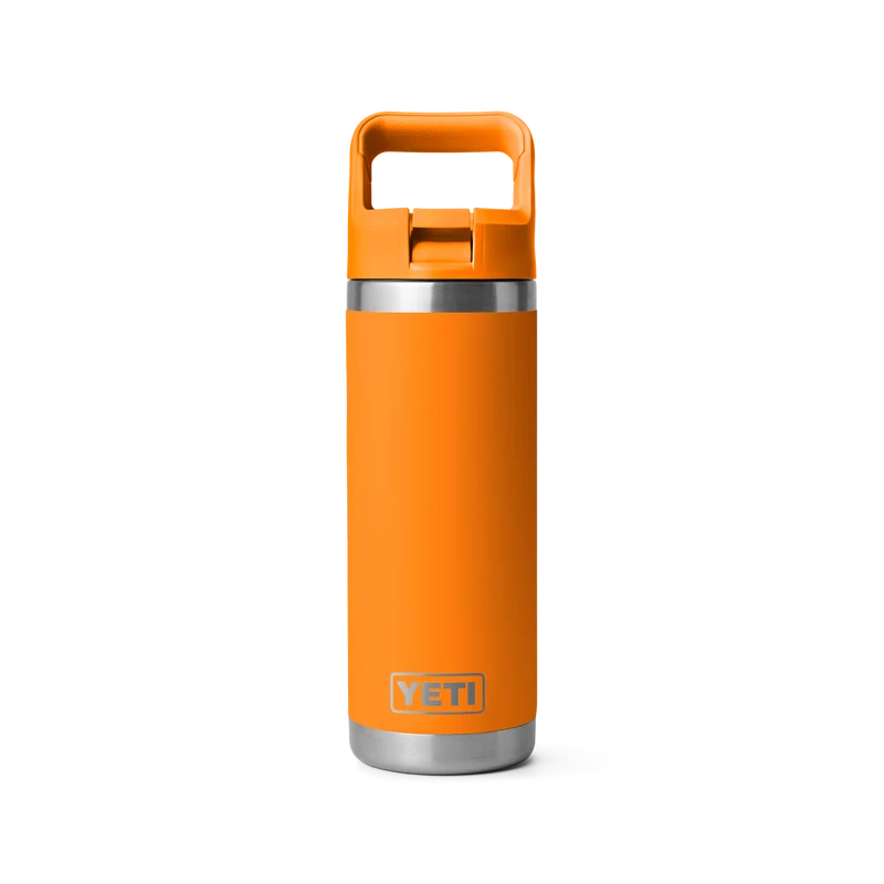 RAMBLER 18 OZ C STRAW BOTTLE Flasche mit Trinkhalmdeckel KING CRAB ORANGE