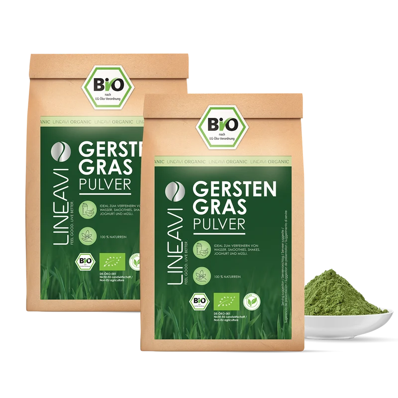 Doppelpack: LINEAVI Gerstengraspulver bio (2x1000g)
