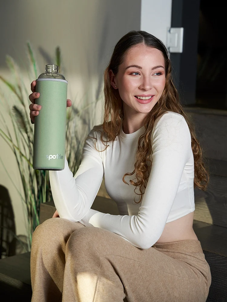 Trinkflasche Glas mit Neoprenhülle – 500 ml