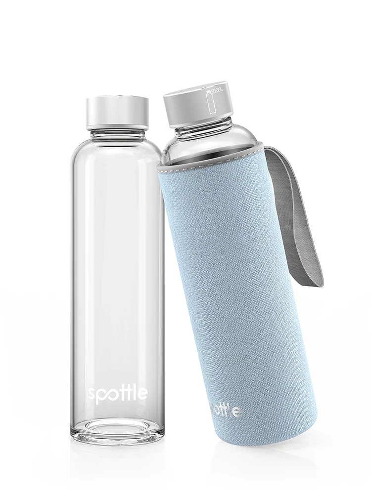 Trinkflasche Glas mit Neoprenhülle – 500 ml