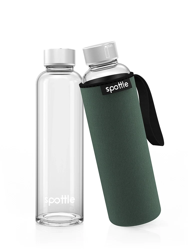 Trinkflasche Glas mit Neoprenhülle – 500 ml